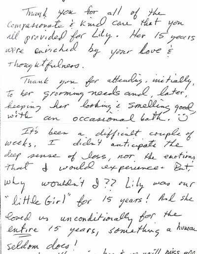 A letter from client